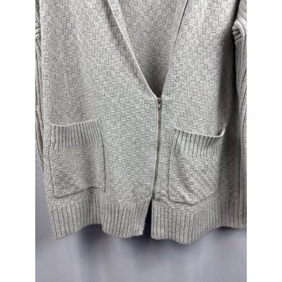Women’s Cabi Large Grey Half-Zip Cardigan with Pockets - Picture 3 of 6